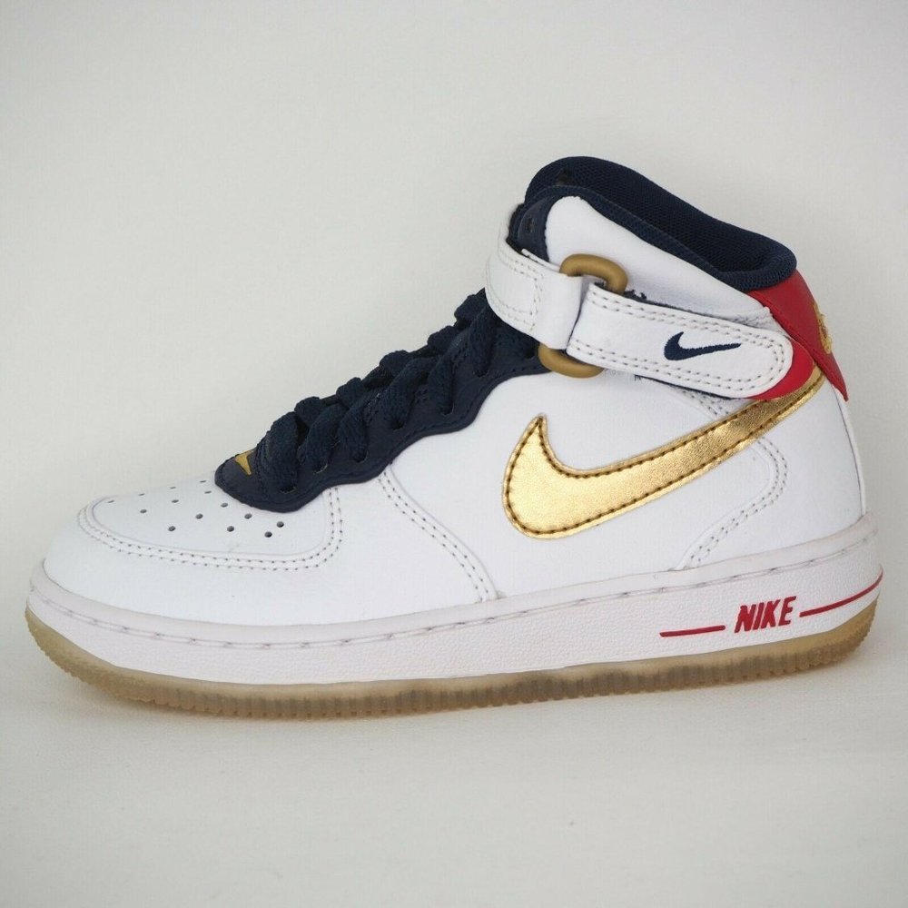 Nike Air Force 1 Mid PS Boys Shoes White USA - Picture 2 of 11